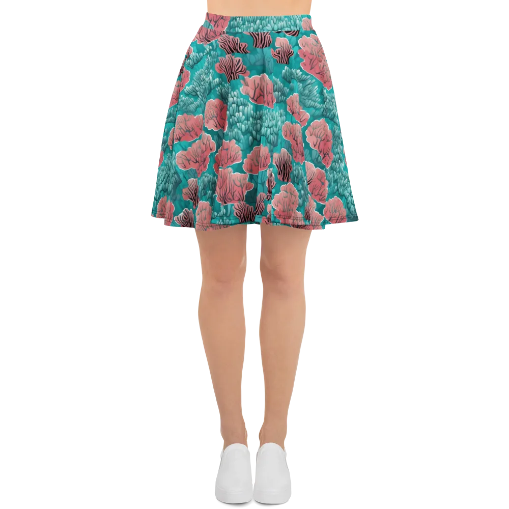 Aquatic Garden on Skater Skirt — Front