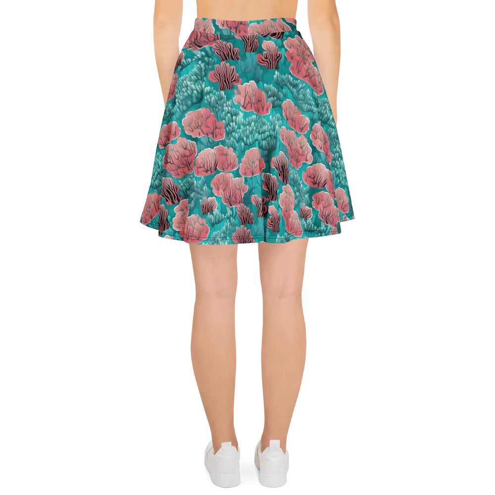 Aquatic Garden on Skater Skirt — Back