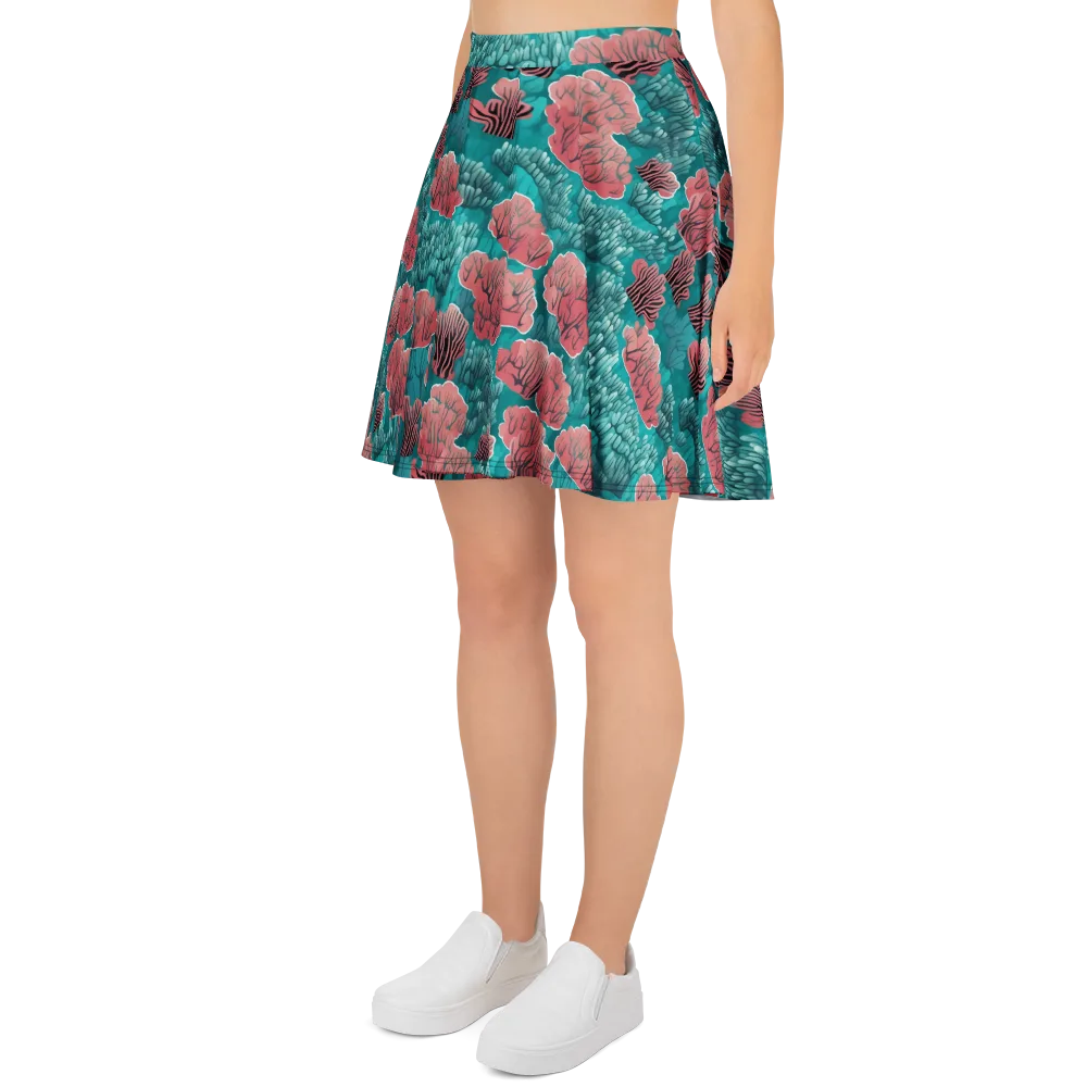 Aquatic Garden on Skater Skirt — Left