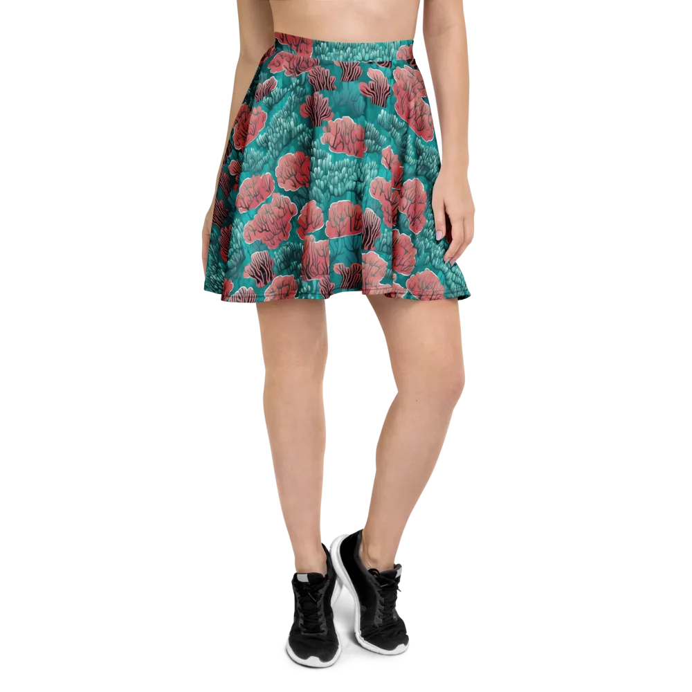 Aquatic Garden on Skater Skirt — Front