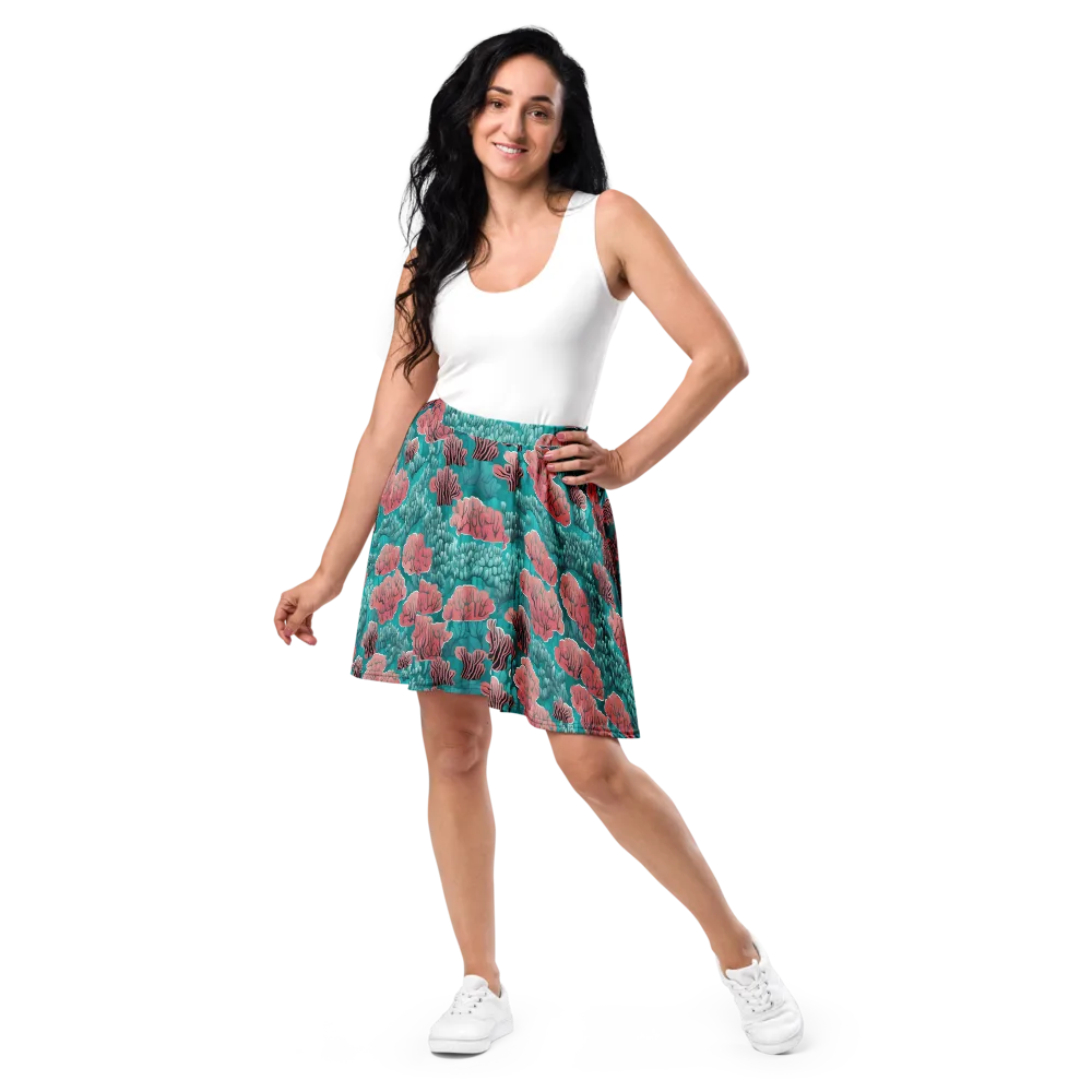 Aquatic Garden on Skater Skirt — Front