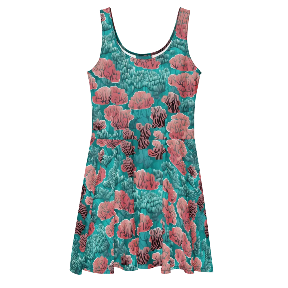 Aquatic Garden on Skater Dress — Front