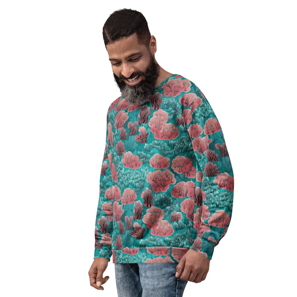 Aquatic Garden on Sweatshirt — Left Front