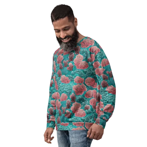 Aquatic Garden on a Sweatshirt