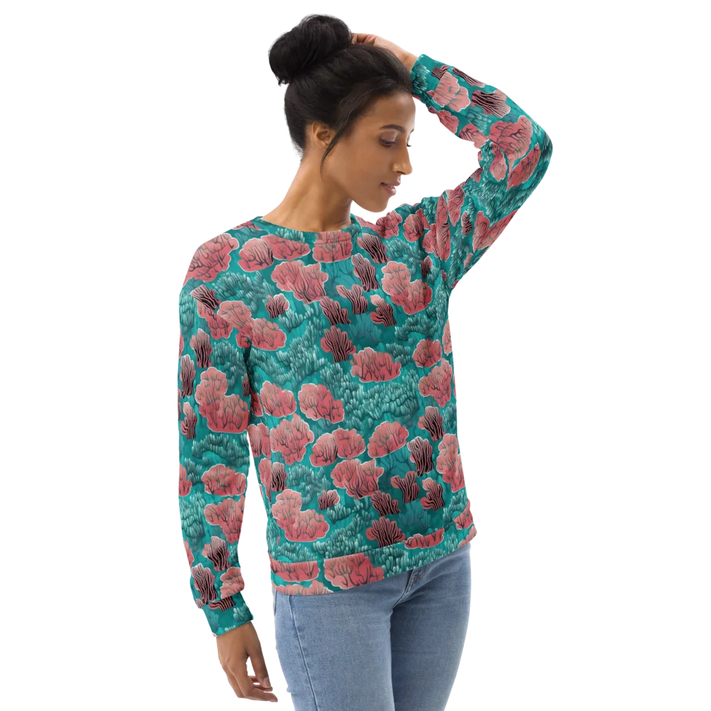 Aquatic Garden on Sweatshirt — Right Front