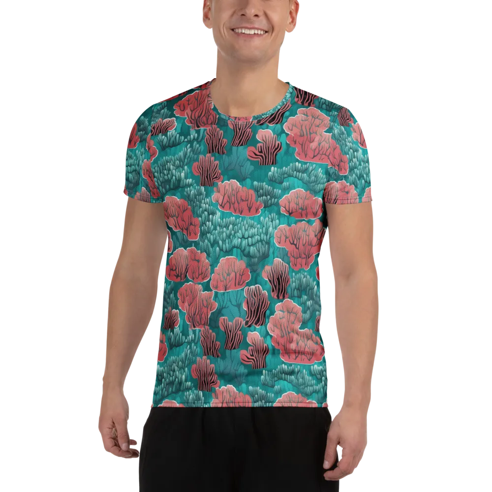 Aquatic Garden on Men's Athletic T-Shirt — Front