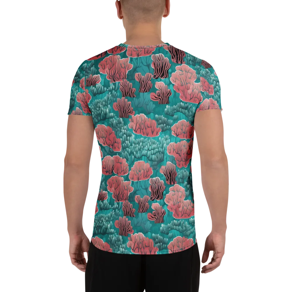 Aquatic Garden on Men's Athletic T-Shirt — Back