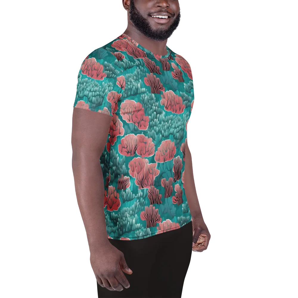 Aquatic Garden on Men's Athletic T-Shirt — Right