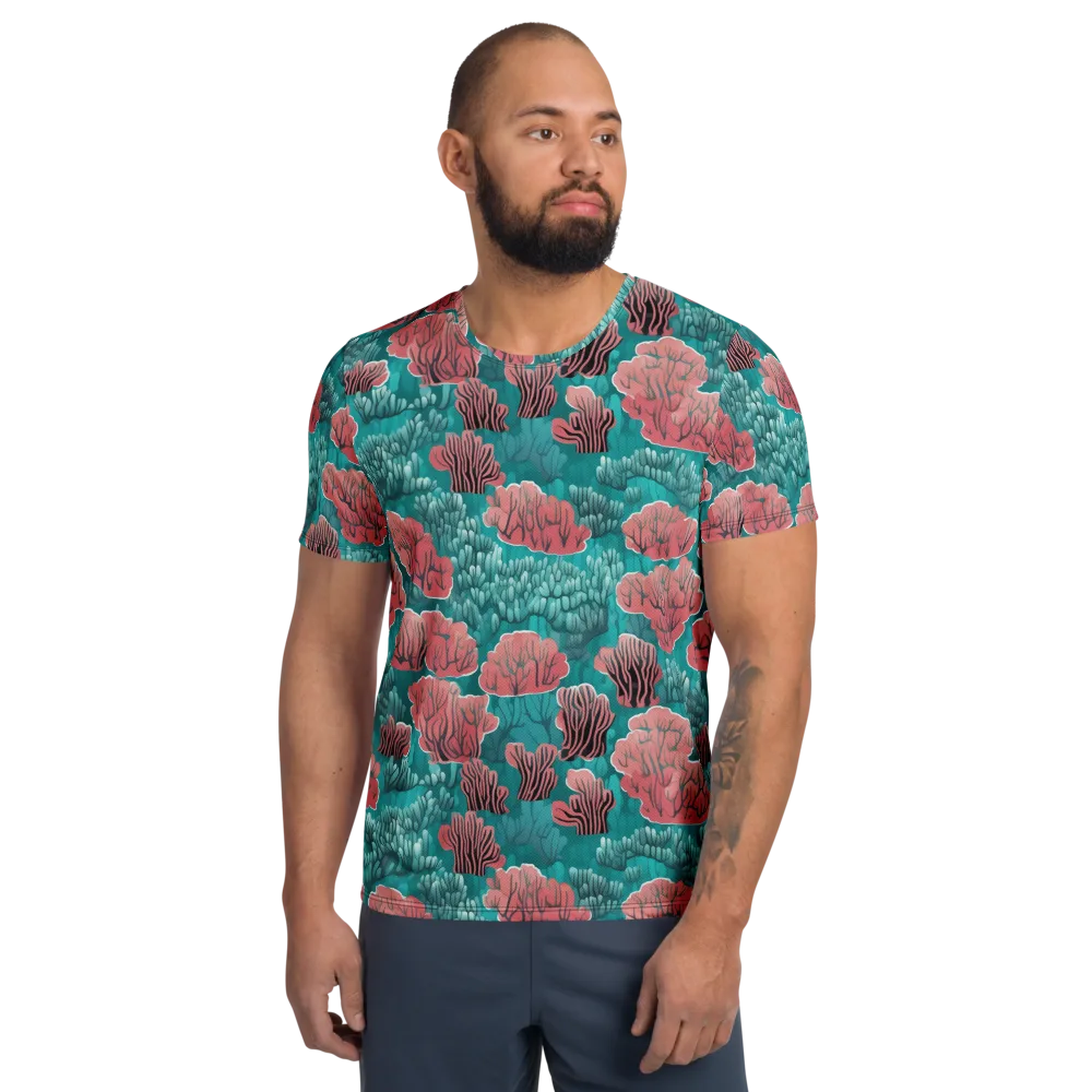 Aquatic Garden on Men's Athletic T-Shirt — Front