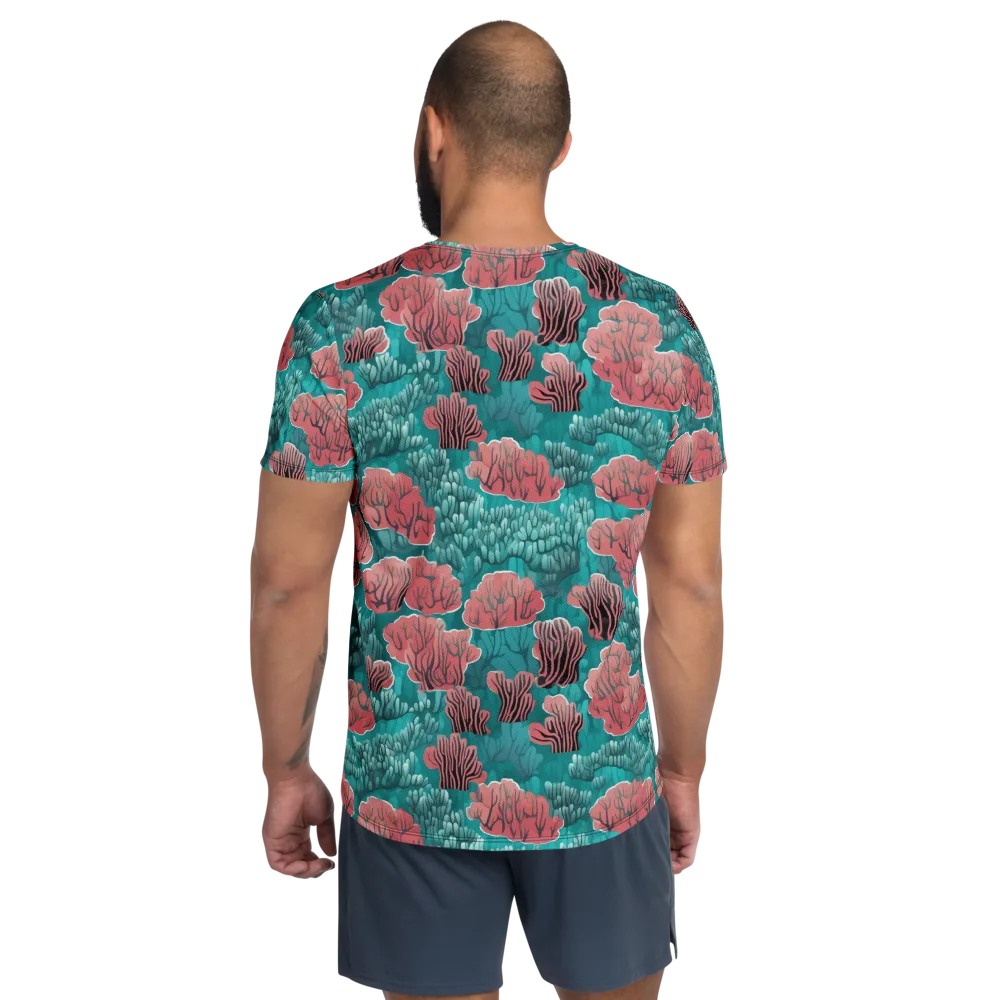 Aquatic Garden on Men's Athletic T-Shirt — Back
