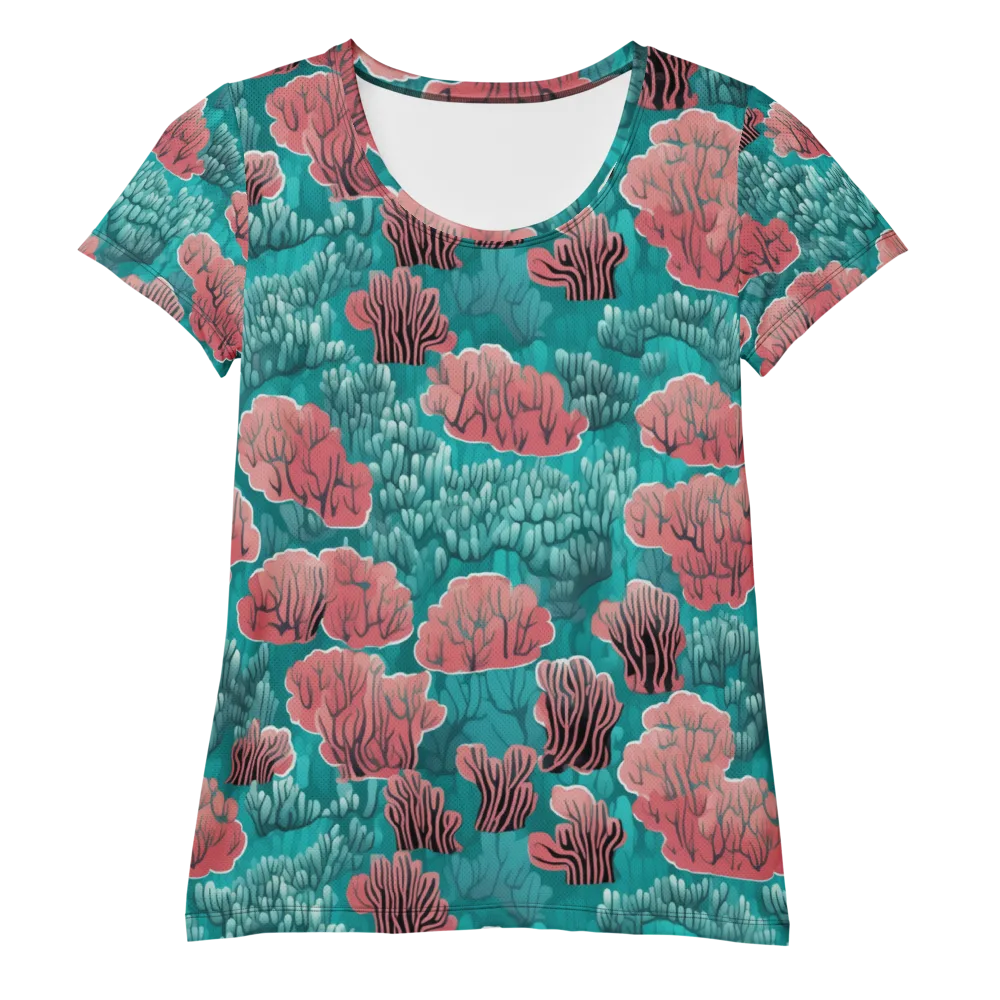 Aquatic Garden on Women's Athletic T-Shirt — Front