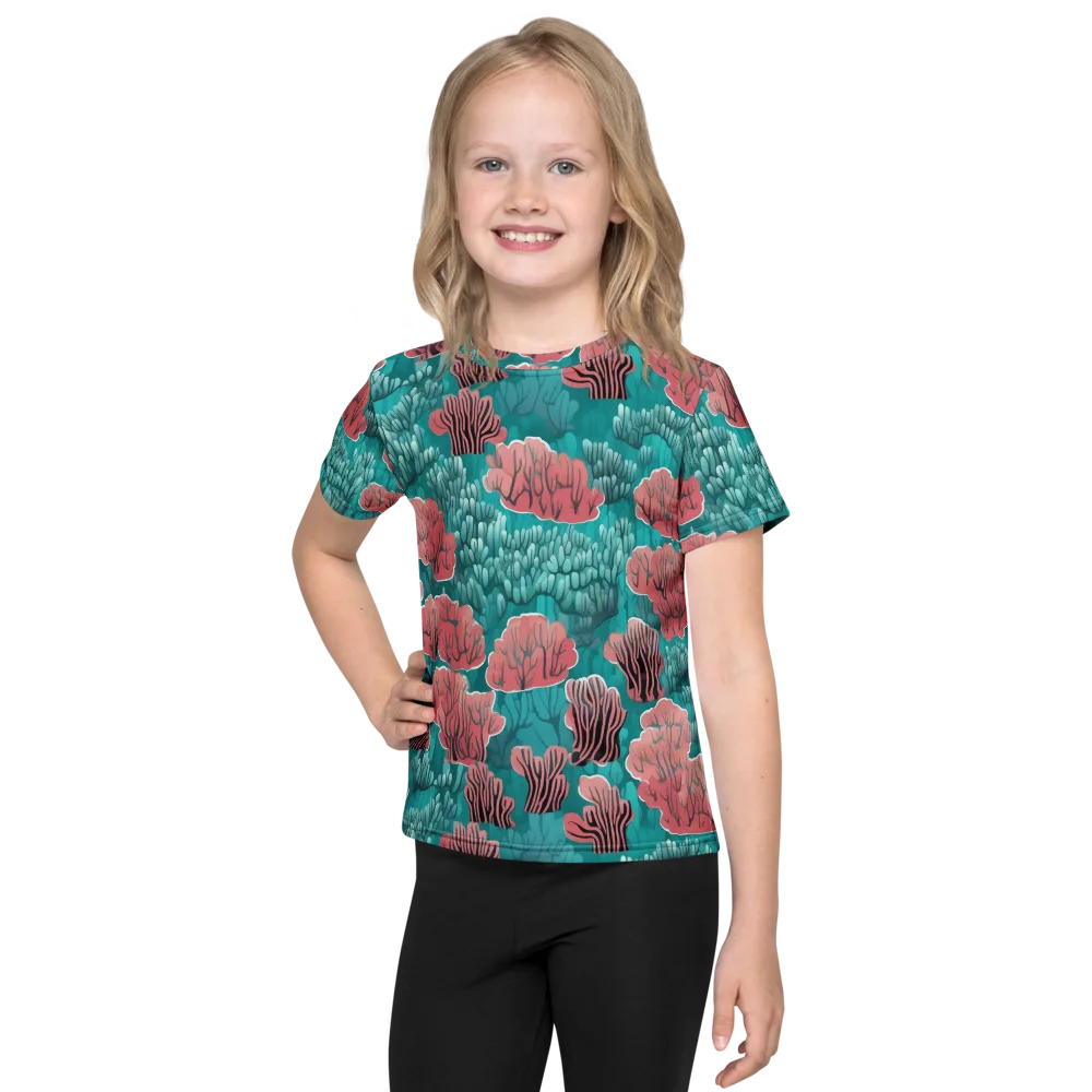 Aquatic Garden on Kids Crew Neck T-Shirt — Front