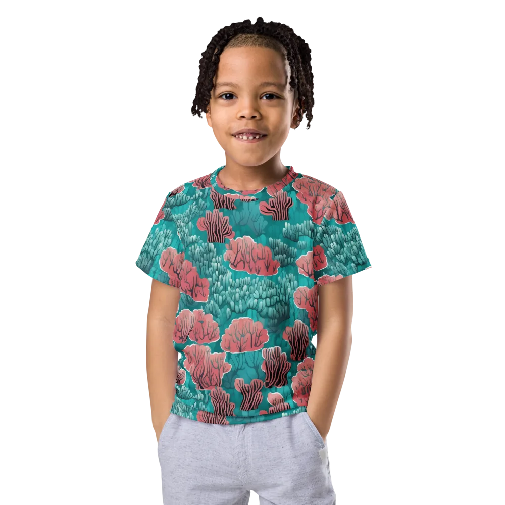 Aquatic Garden on Kids Crew Neck T-Shirt — Front