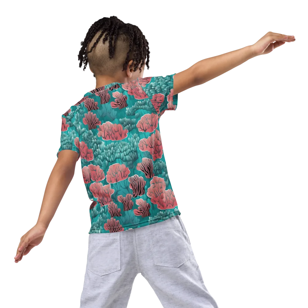 Aquatic Garden on Kids Crew Neck T-Shirt — Back