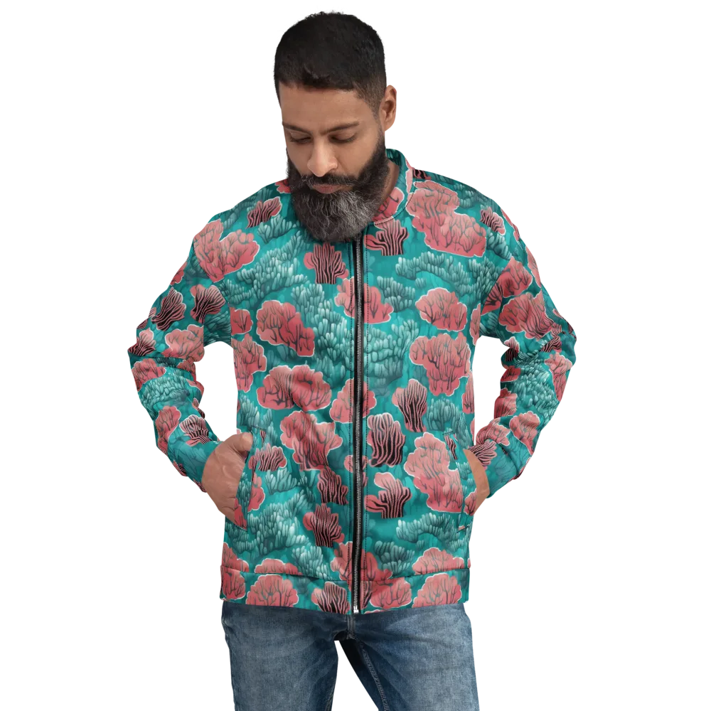 Aquatic Garden on Bomber Jacket — Front
