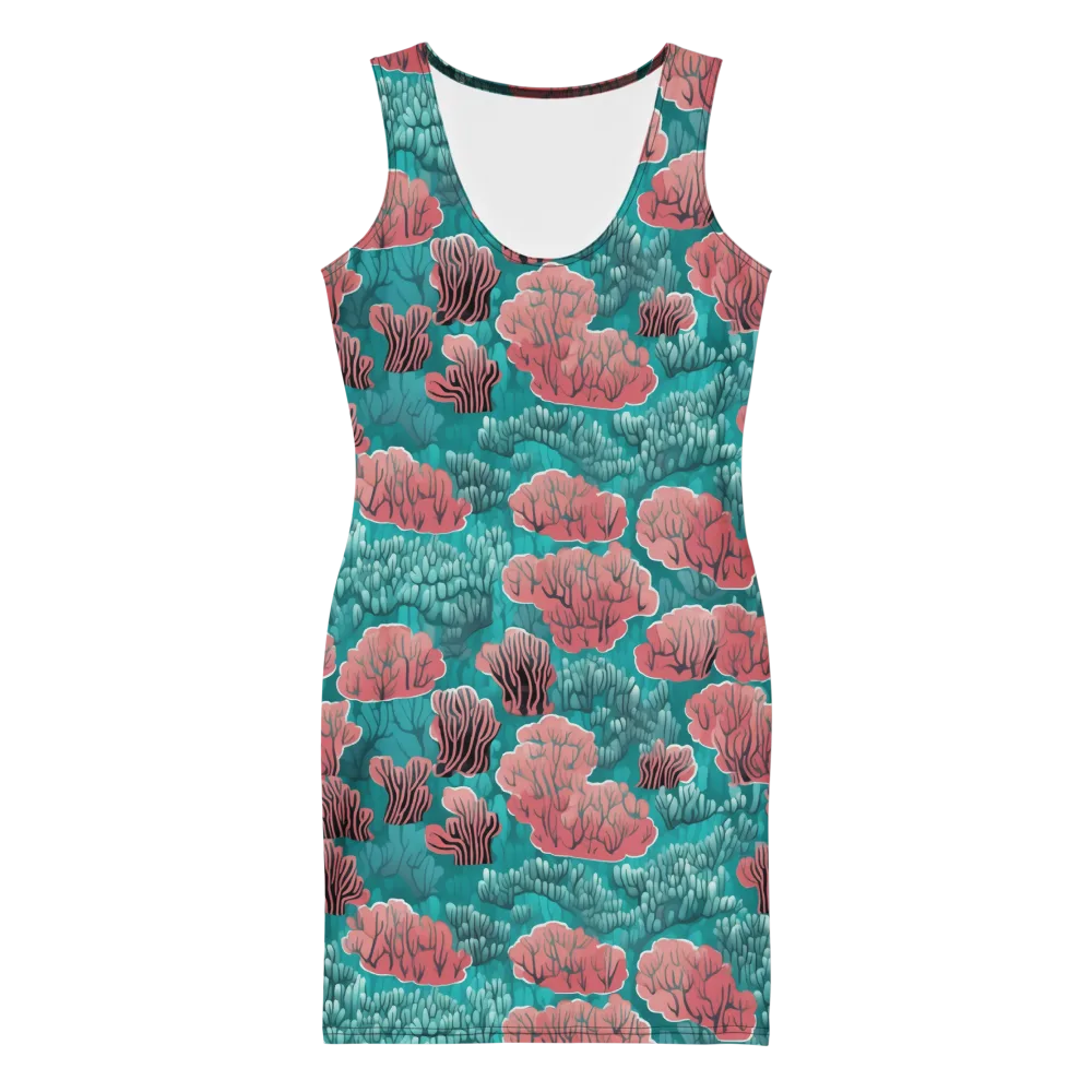 Aquatic Garden on Bodycon Dress — Front