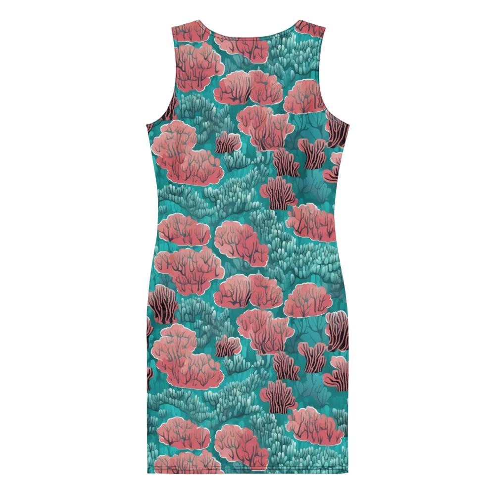 Aquatic Garden on Bodycon Dress — Back