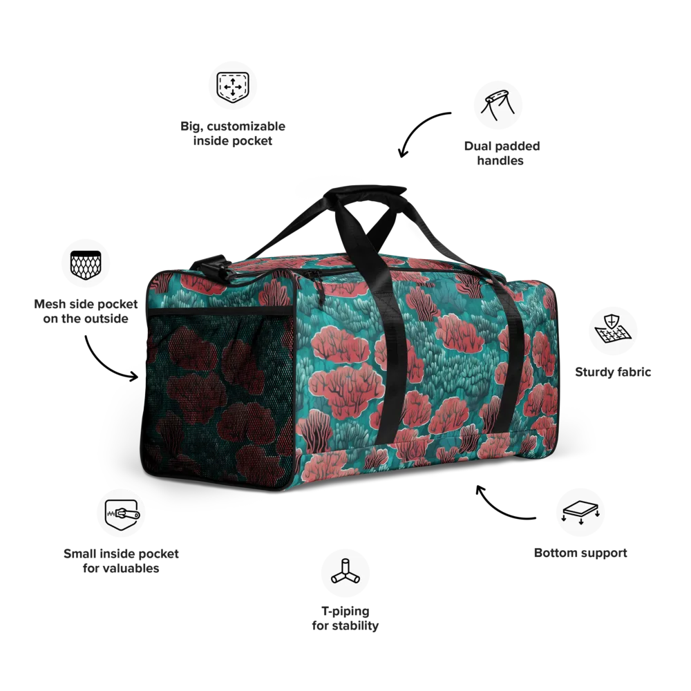 Aquatic Garden on Duffle Bag — Right Front