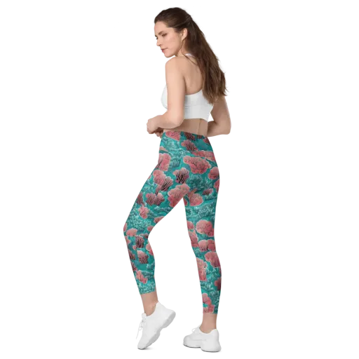 Aquatic Garden on a Leggings with Pockets