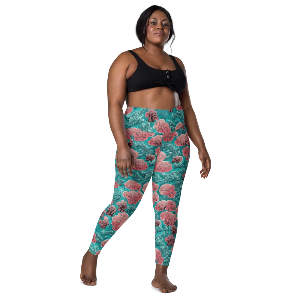 Aquatic Garden on Leggings with Pockets — Front