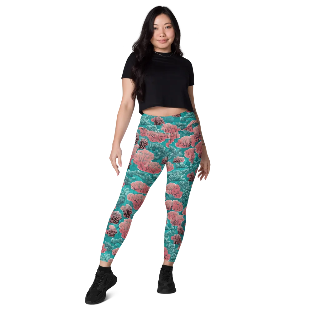 Aquatic Garden on Leggings with Pockets — Front