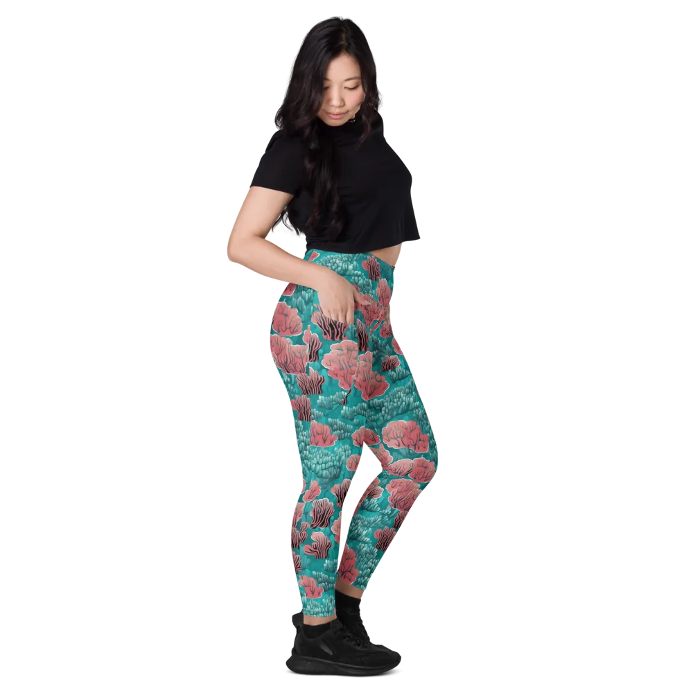 Aquatic Garden on Leggings with Pockets — Right