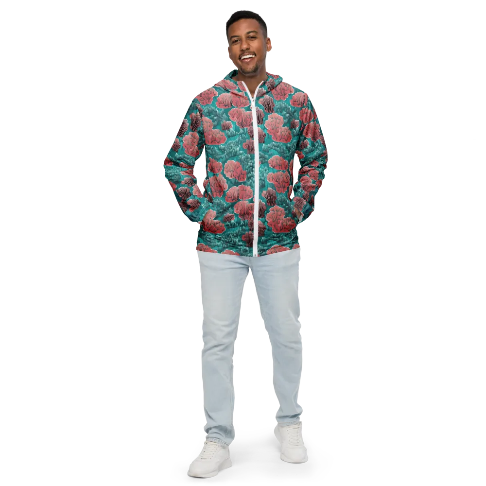 Aquatic Garden on Men's Windbreaker — Front