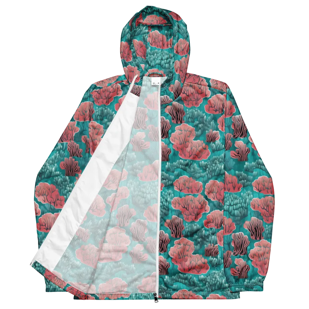 Aquatic Garden on Men's Windbreaker — Front
