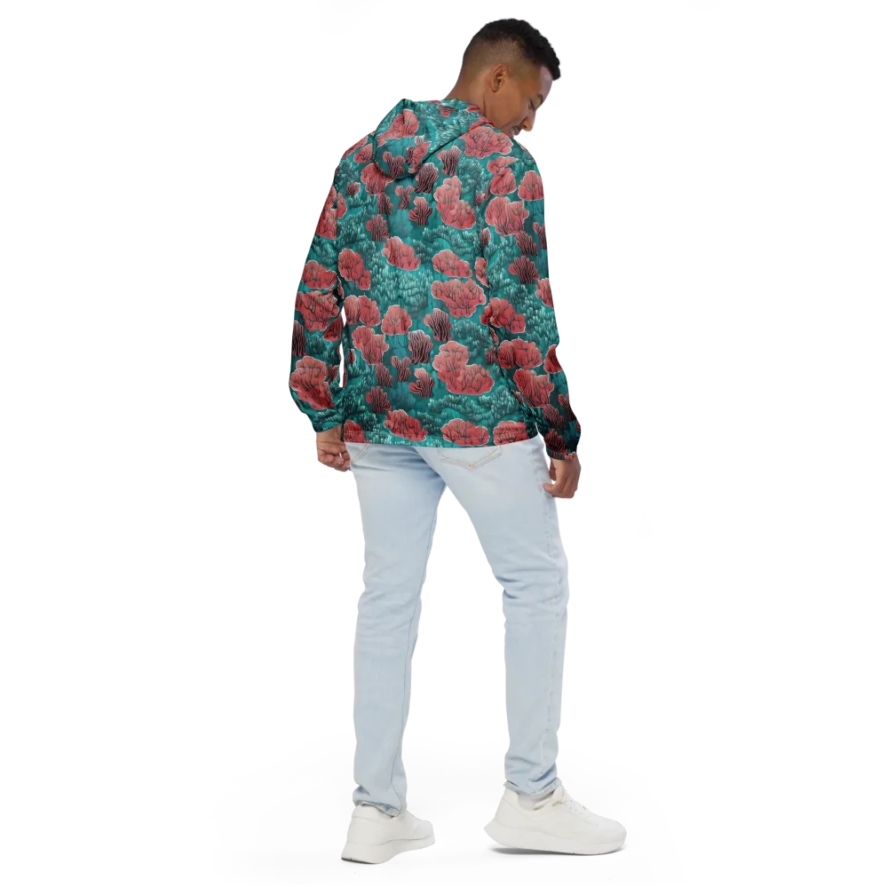 Aquatic Garden on Men's Windbreaker — Back
