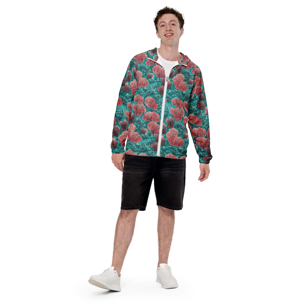 Aquatic Garden on Men's Windbreaker — Front