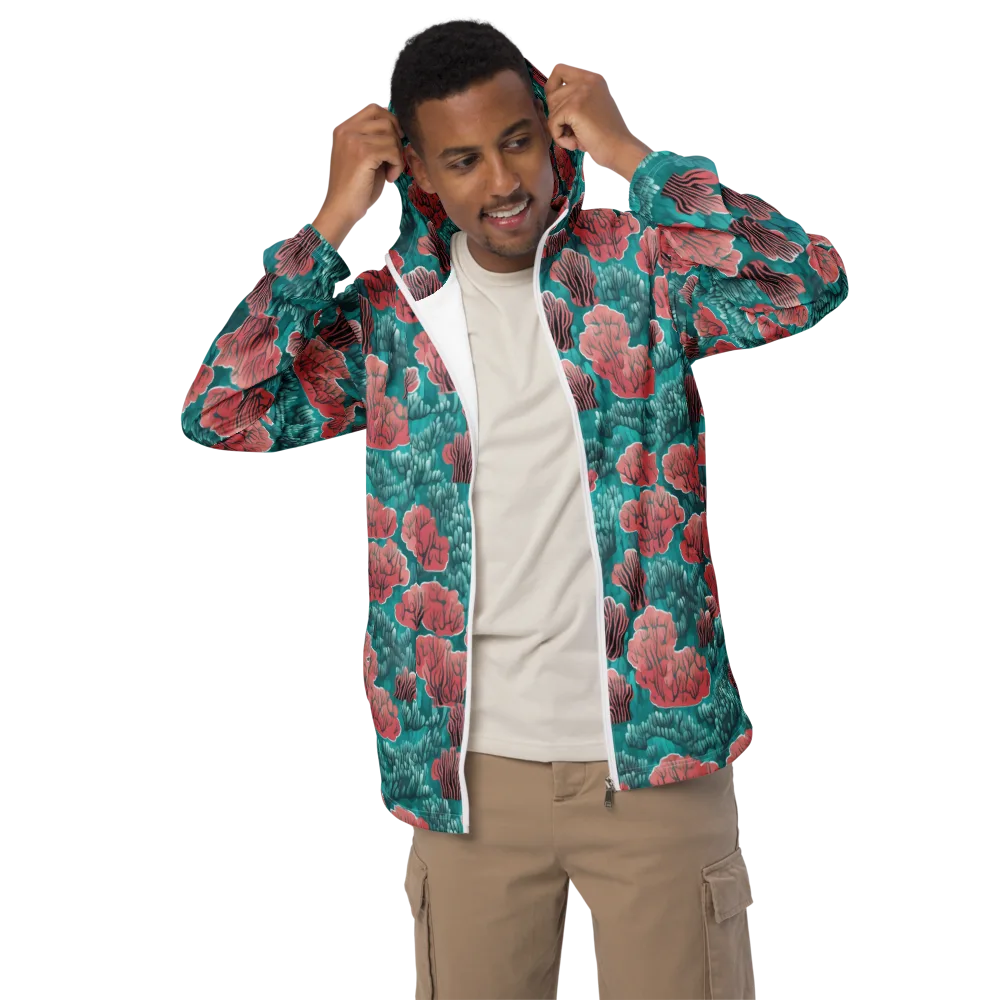 Aquatic Garden on Men's Windbreaker — Front
