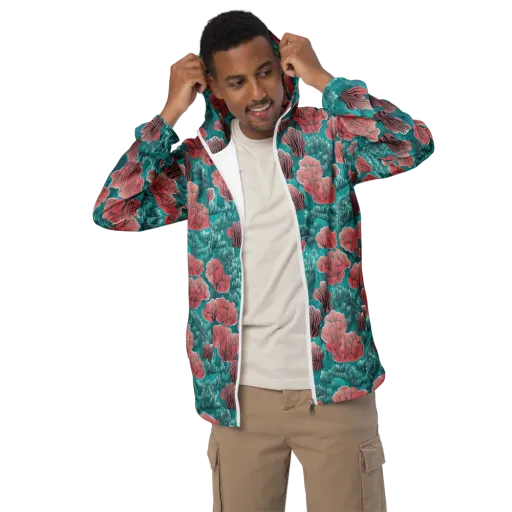 Aquatic Garden on a Men's Windbreaker