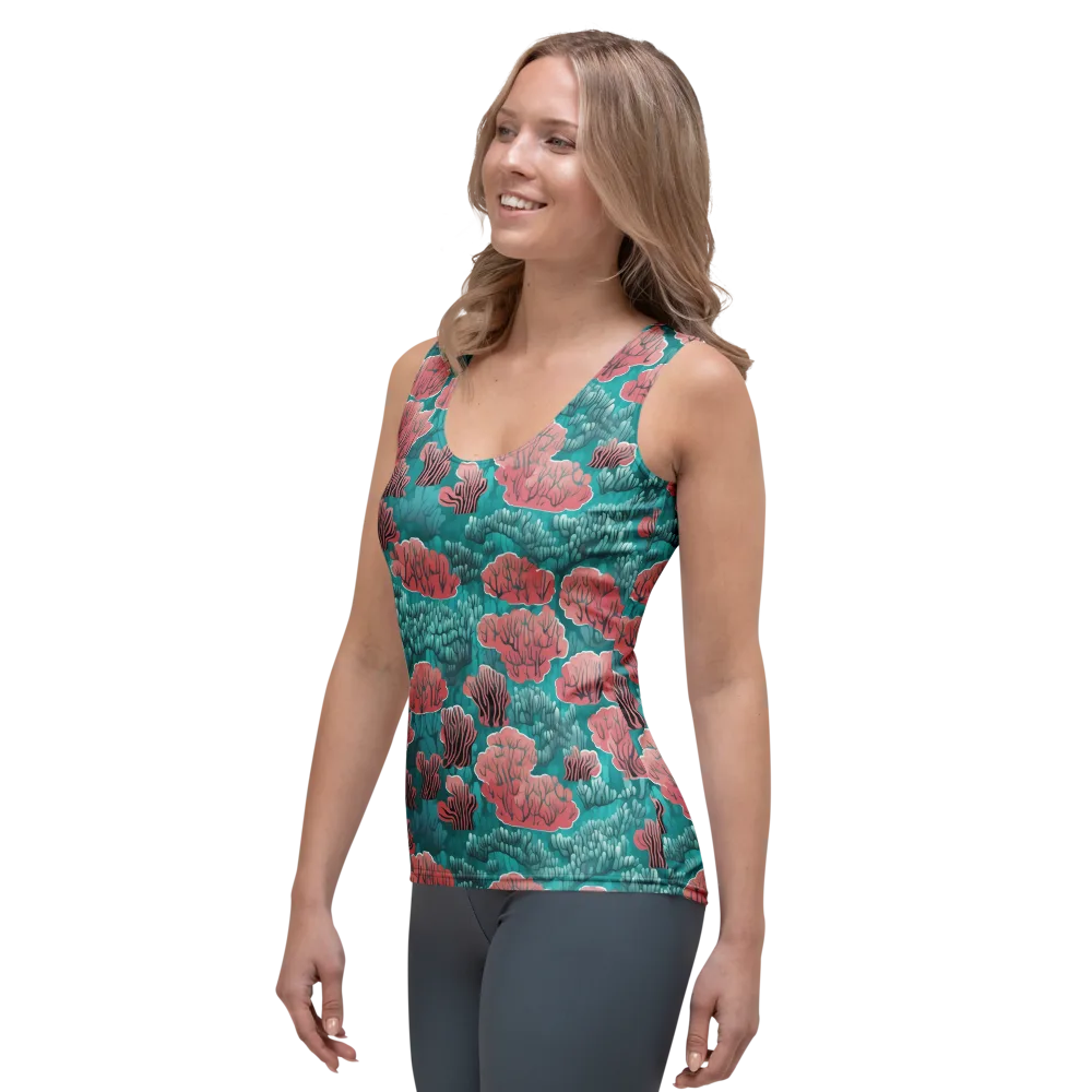 Aquatic Garden on Women's Tank Top — Left Front