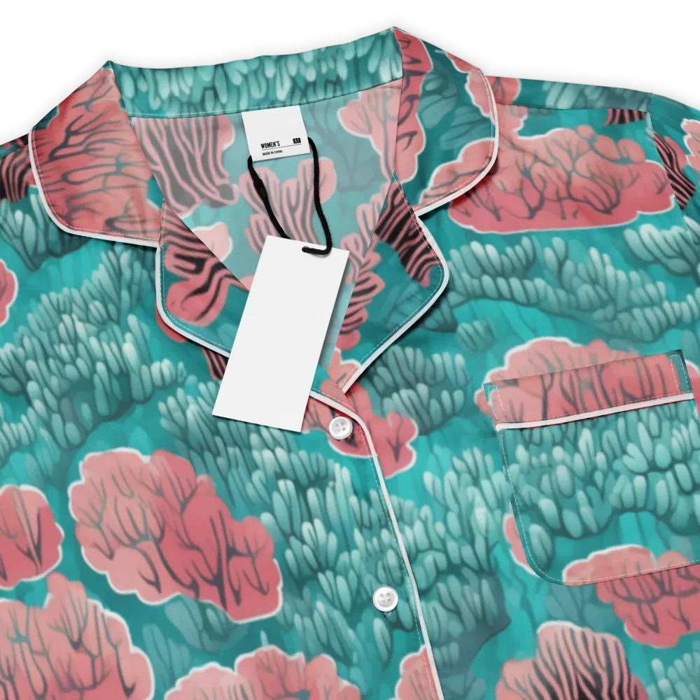 Aquatic Garden on Women's Short Sleeve Pajama Top — Product details