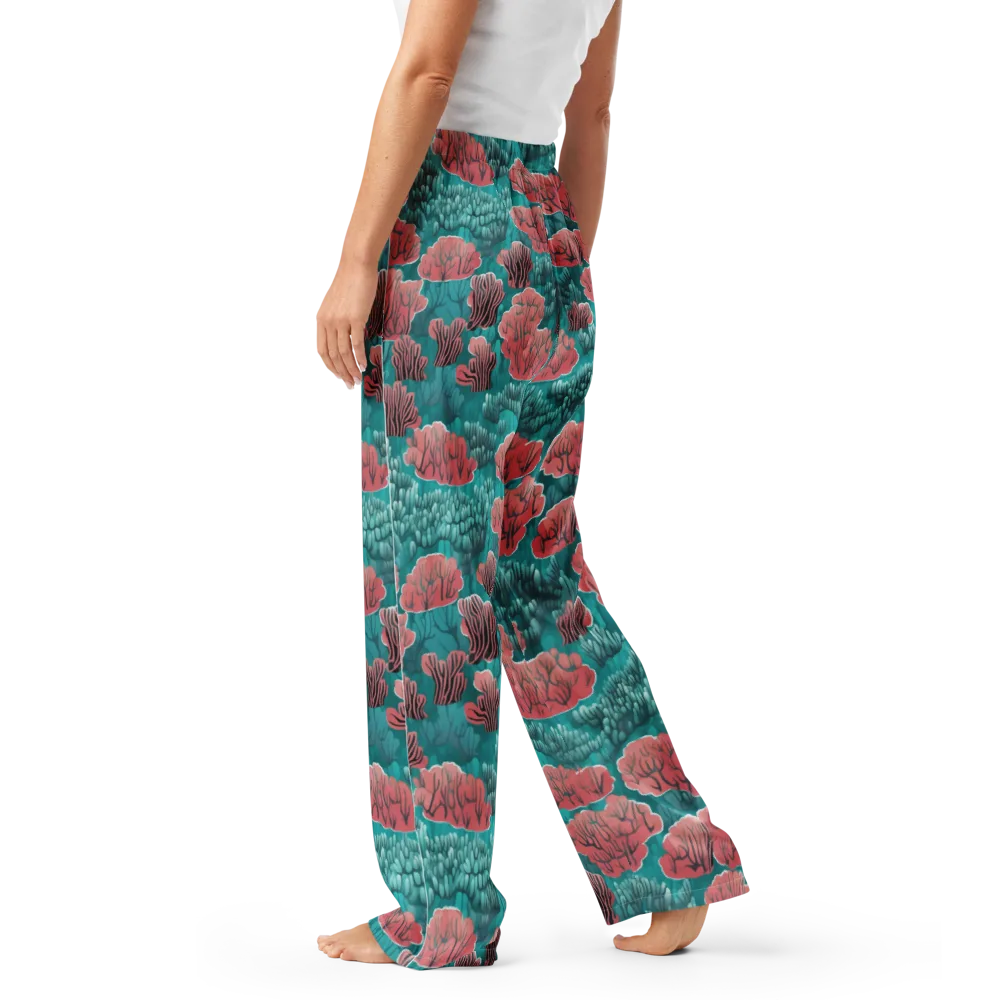 Aquatic Garden on Women's Pajama Pants — Left