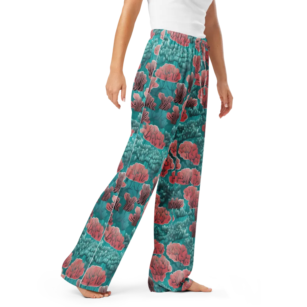 Aquatic Garden on Women's Pajama Pants — Right Front