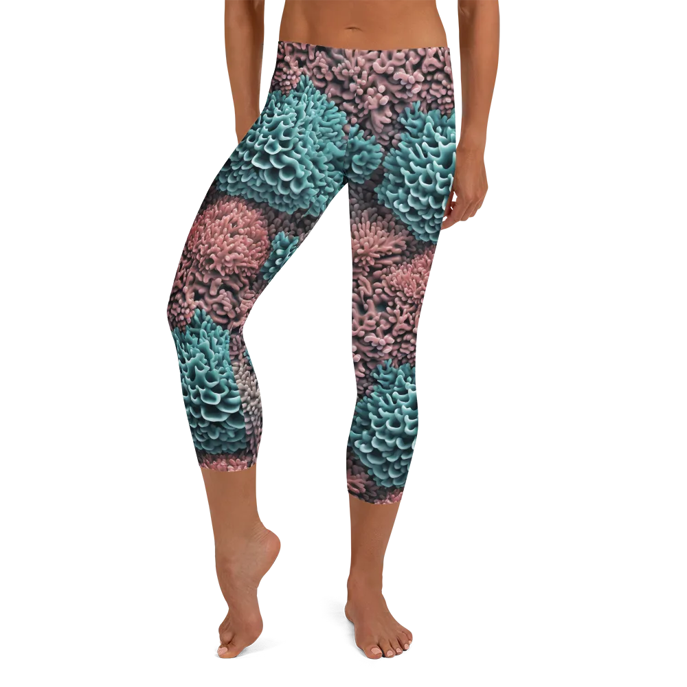 Reef Romance on Capri Leggings — Front