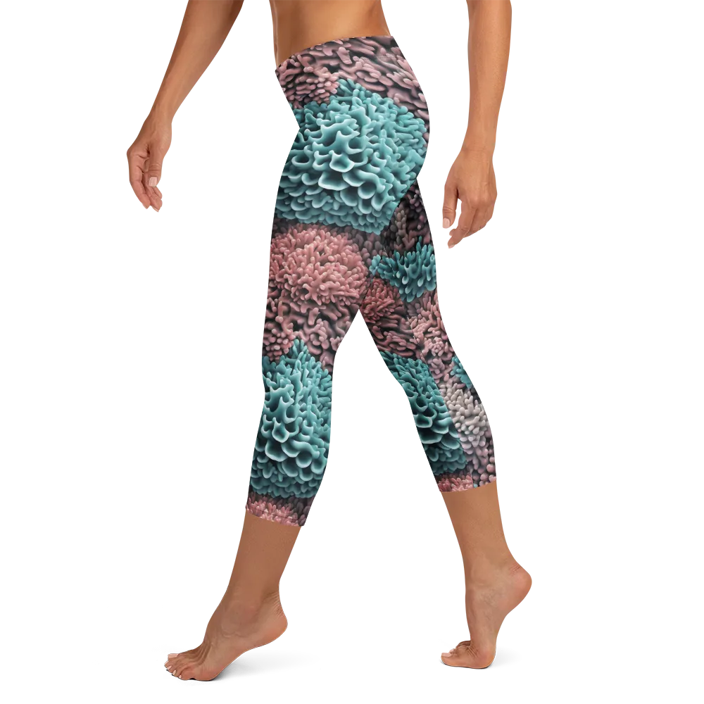 Reef Romance on Capri Leggings — Left