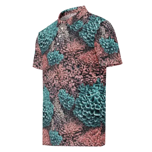 Reef Romance on a Men's Slim Fit Polo Shirt