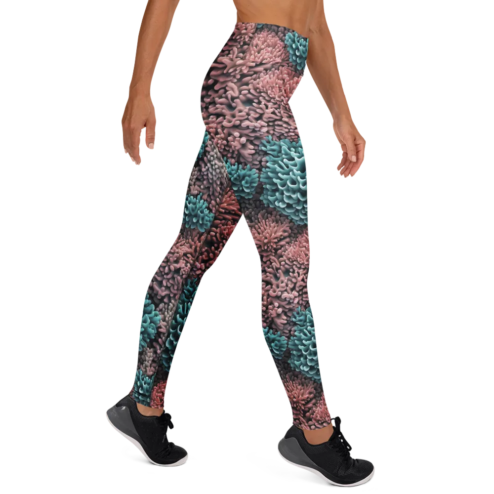 Reef Romance on Yoga Leggings — Right