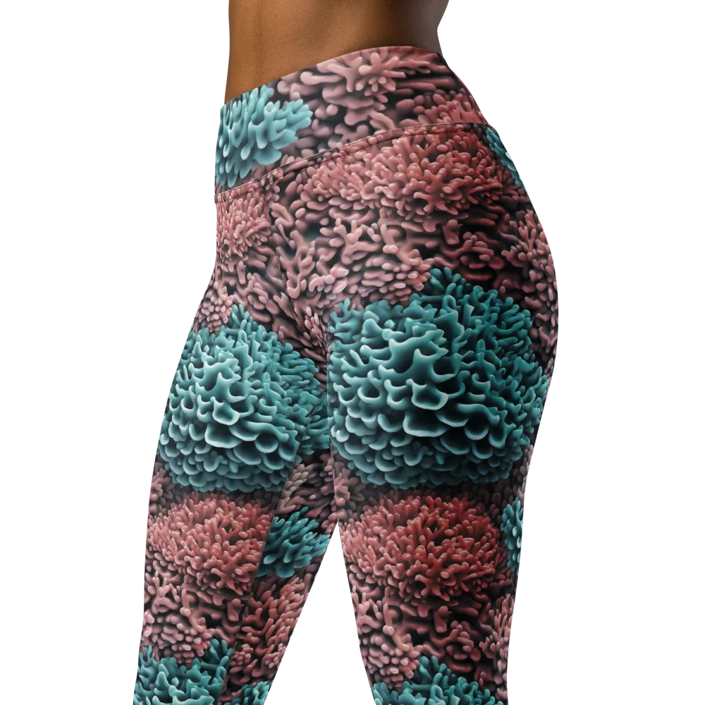 Reef Romance on Yoga Leggings — Left Front