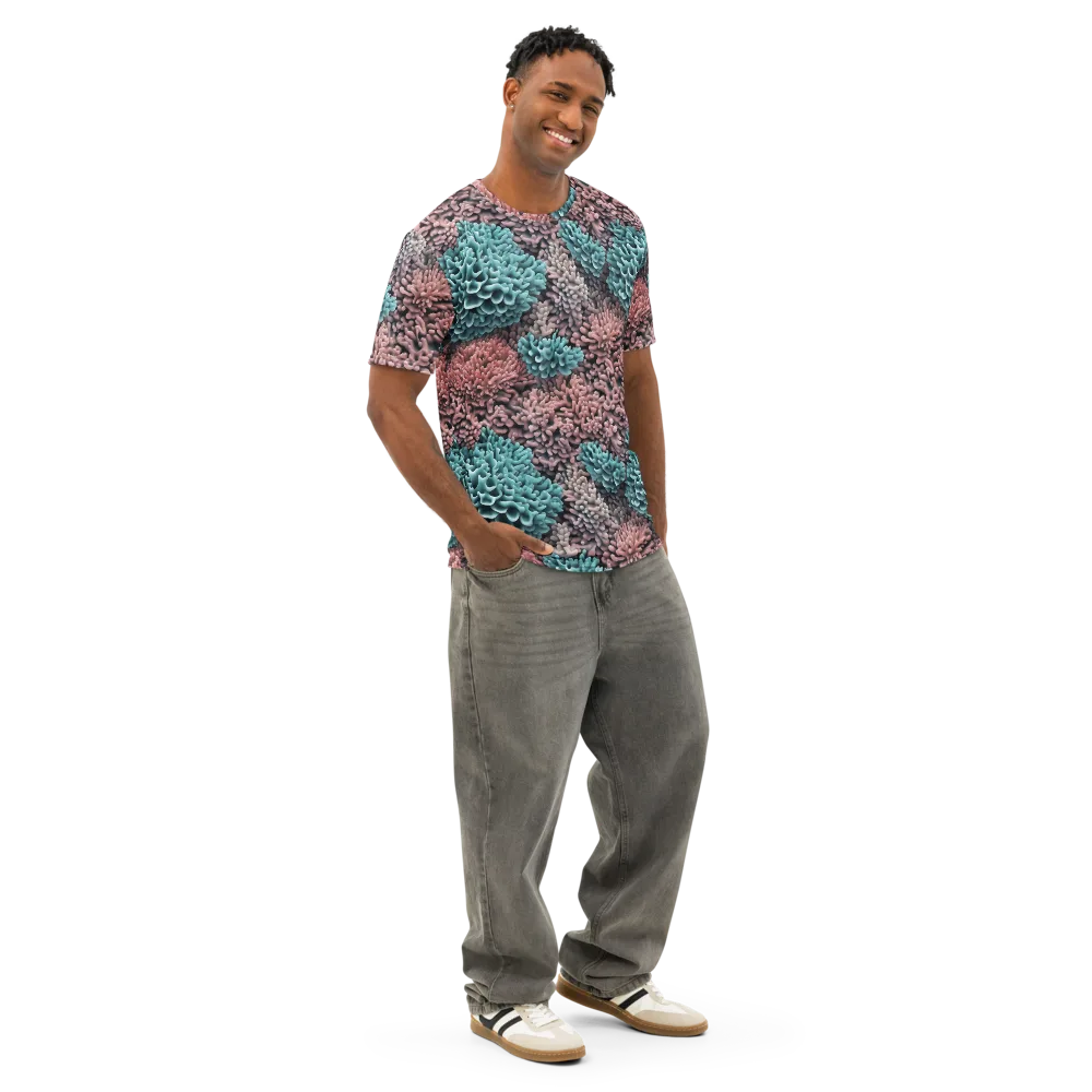 Reef Romance on Men's Cotton Crew Neck T-Shirt — Right Front