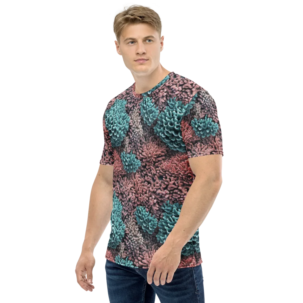 Reef Romance on Men's Crew Neck T-Shirt — Left