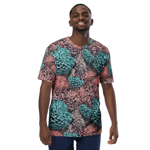 Reef Romance on a Men's Crew Neck T-Shirt