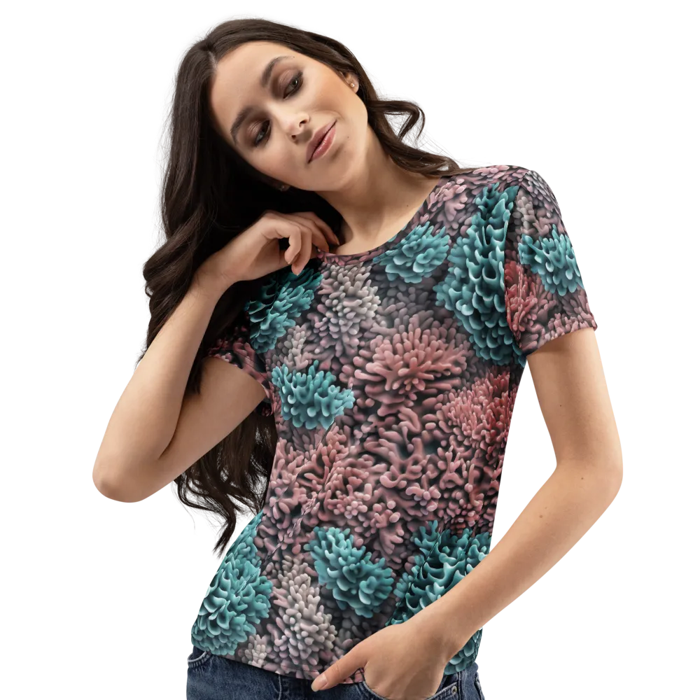 Reef Romance on Women's Crew Neck T-Shirt — Left Front