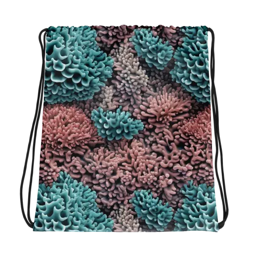 Reef Romance on a Drawstring Bag