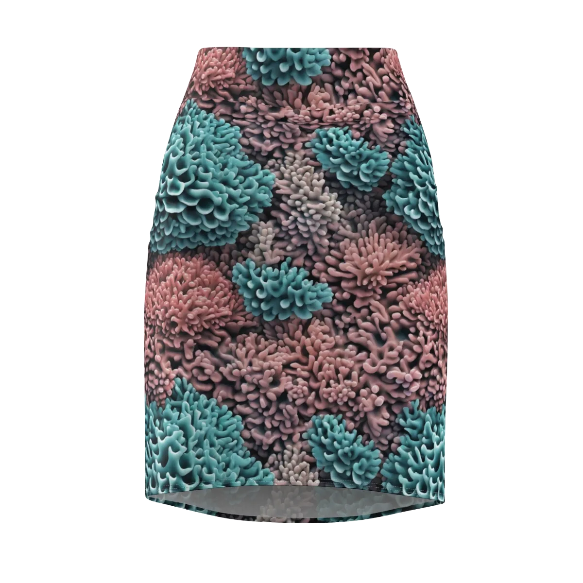 Reef Romance on Pencil Skirt — Front