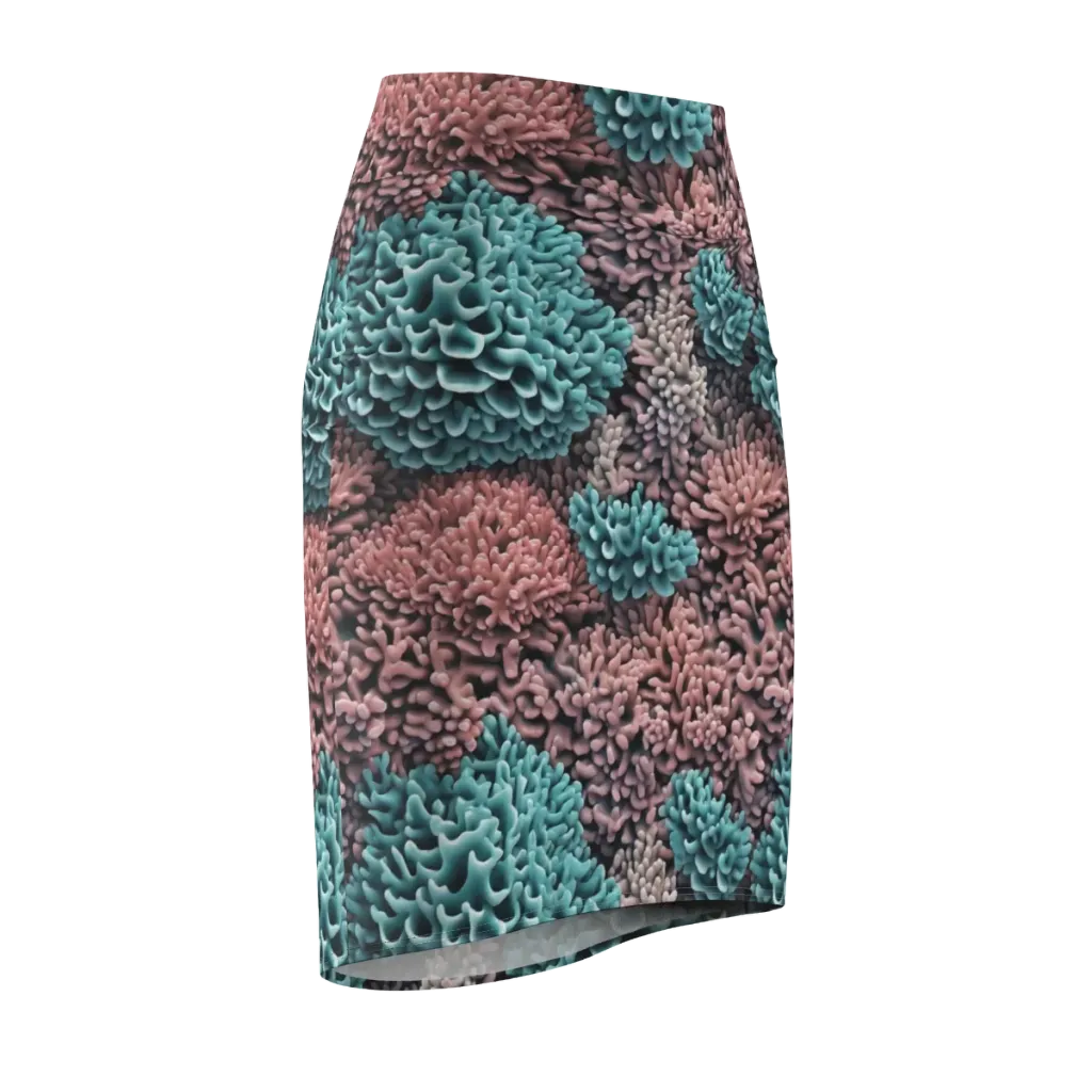 Reef Romance on Pencil Skirt — Front Side