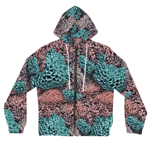 Reef Romance on a Women's Full-Zip Hoodie