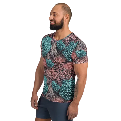 Reef Romance on a Men's Athletic T-Shirt